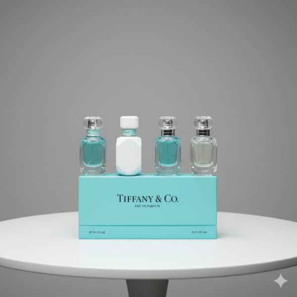 Four individual 30ml perfume bottles.