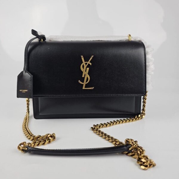YVES SAINT LAURENT YSL SUNSET BLACK SHOULDER BAG